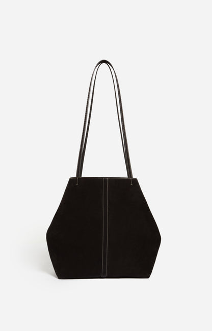 Cabas Daily Cuir Velours PM Noir