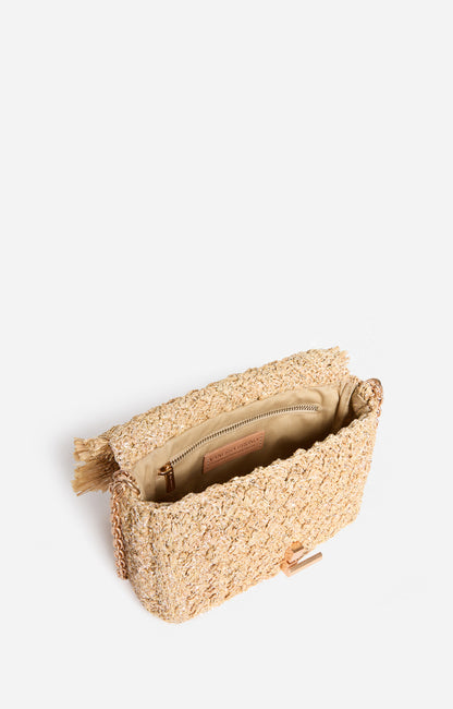 Sac Moon MM Raphia Paillettes