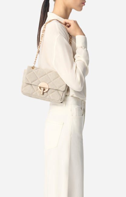 Sac Moon MM Lin Matelassé Sable