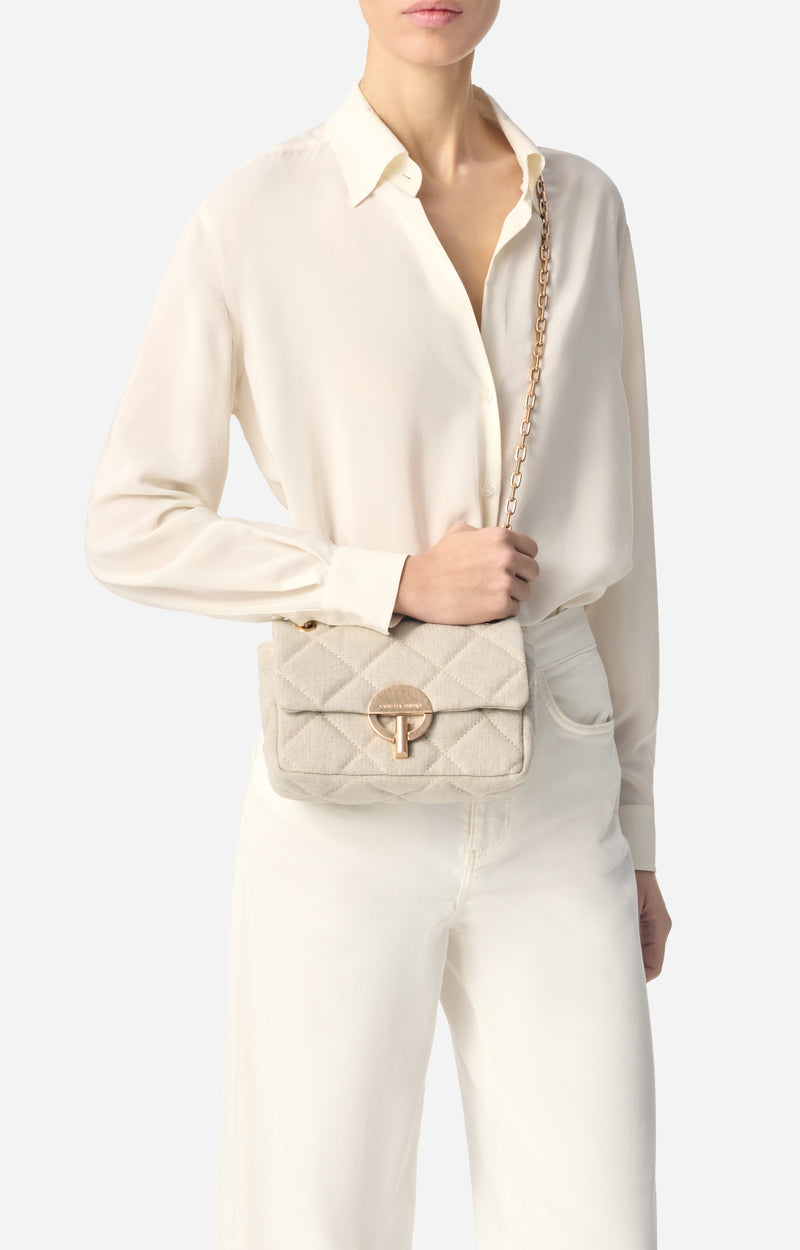 Sac Moon MM Lin Matelassé Sable