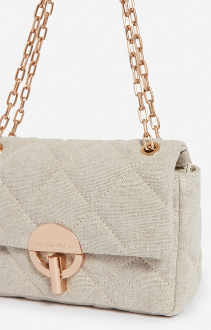Sac Moon MM Lin Matelassé Sable