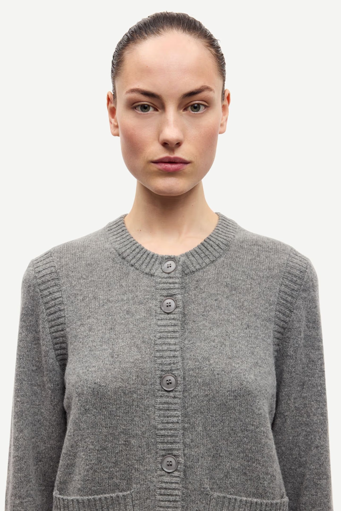 Cardigan Saelif Dark Grey Mel