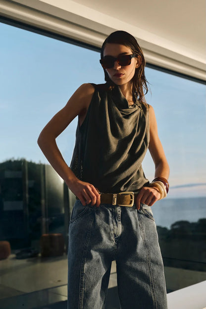 Top Bale Kaki Stripes