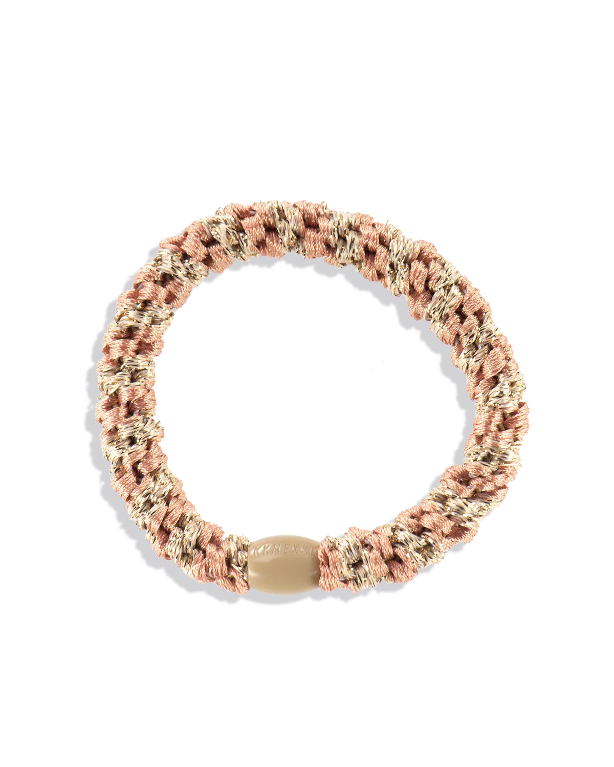 Elastique Kknekki Peach Coral Beige Glitter Stripe