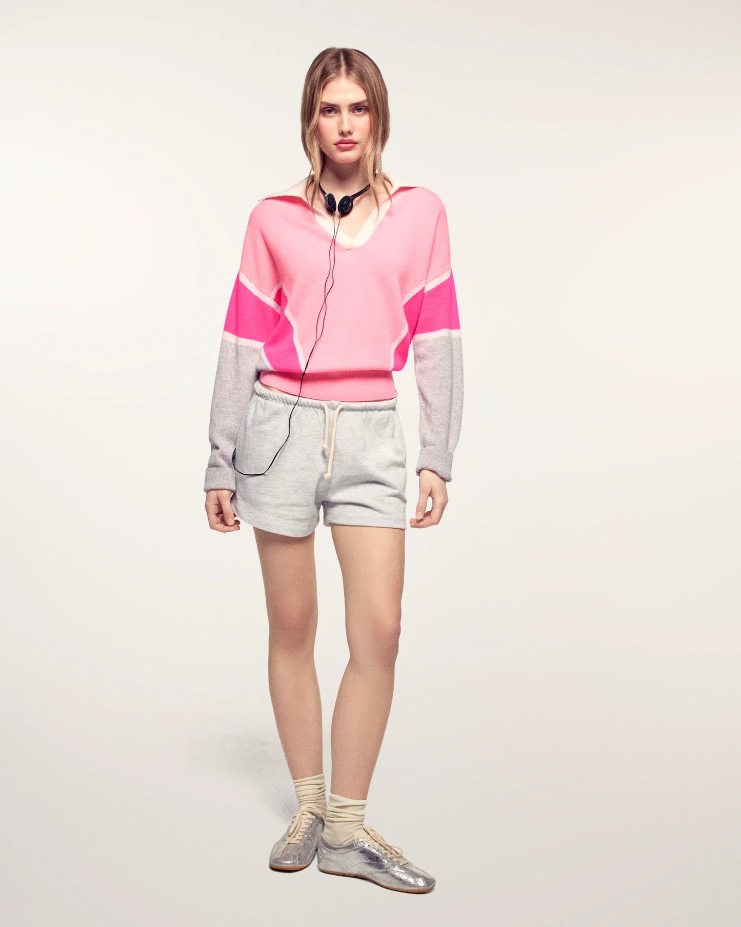 Pull Col Polo Star Pink