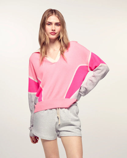 Pull Col Polo Star Pink