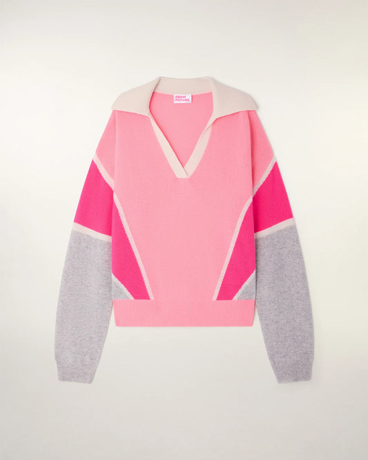 Pull Col Polo Star Pink