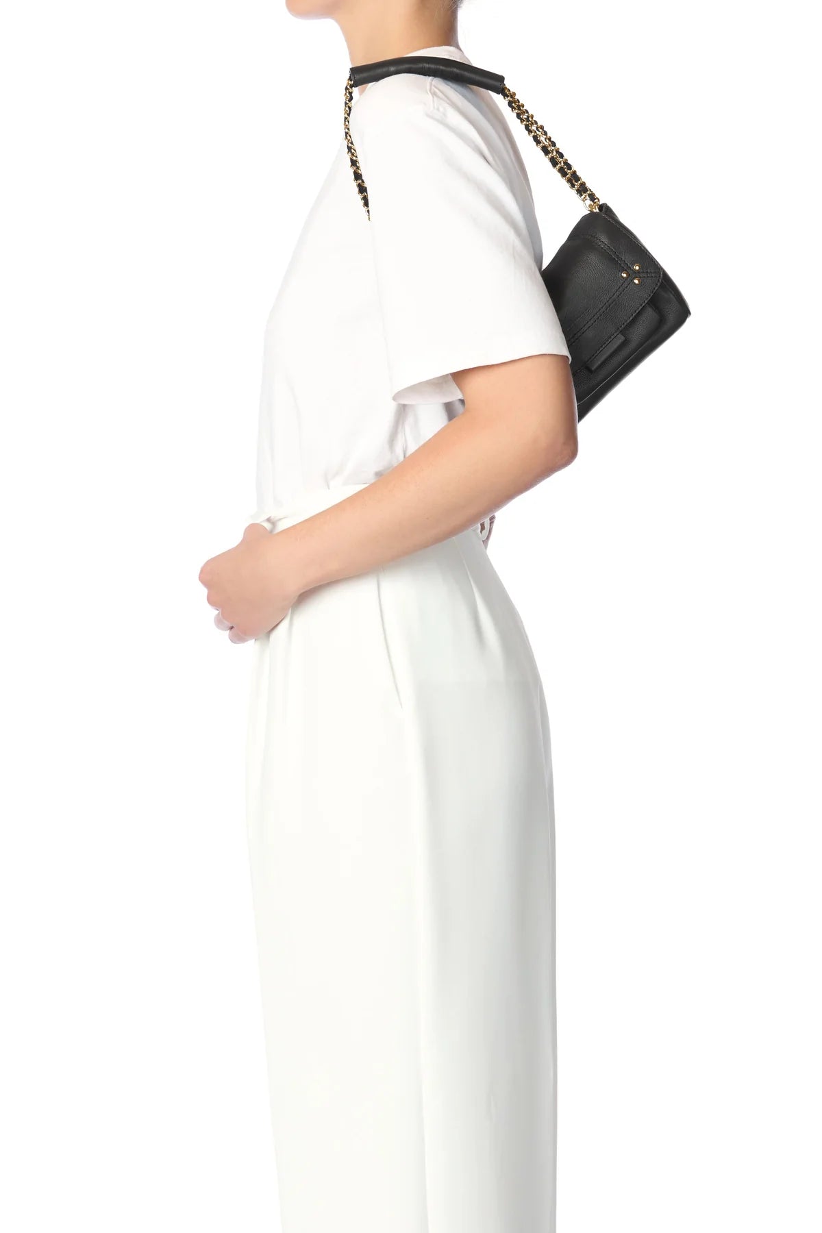 Sac Lulu S Veau Noir Brass