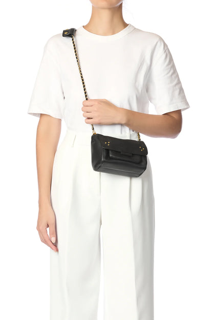 Sac Lulu S Veau Noir Brass