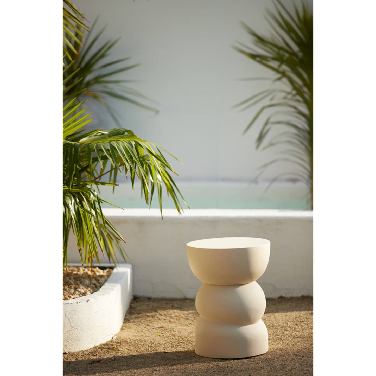 Table D'Appoint Azalio Crème 35x45cm