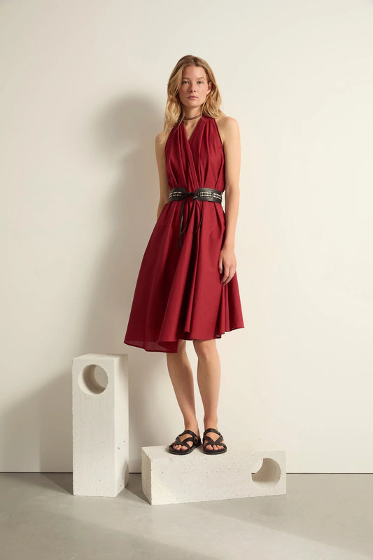 Robe Aline Mi Long Red Wine
