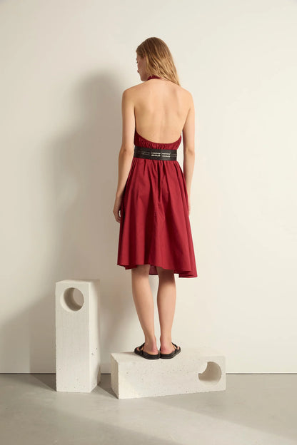 Robe Aline Mi Long Red Wine