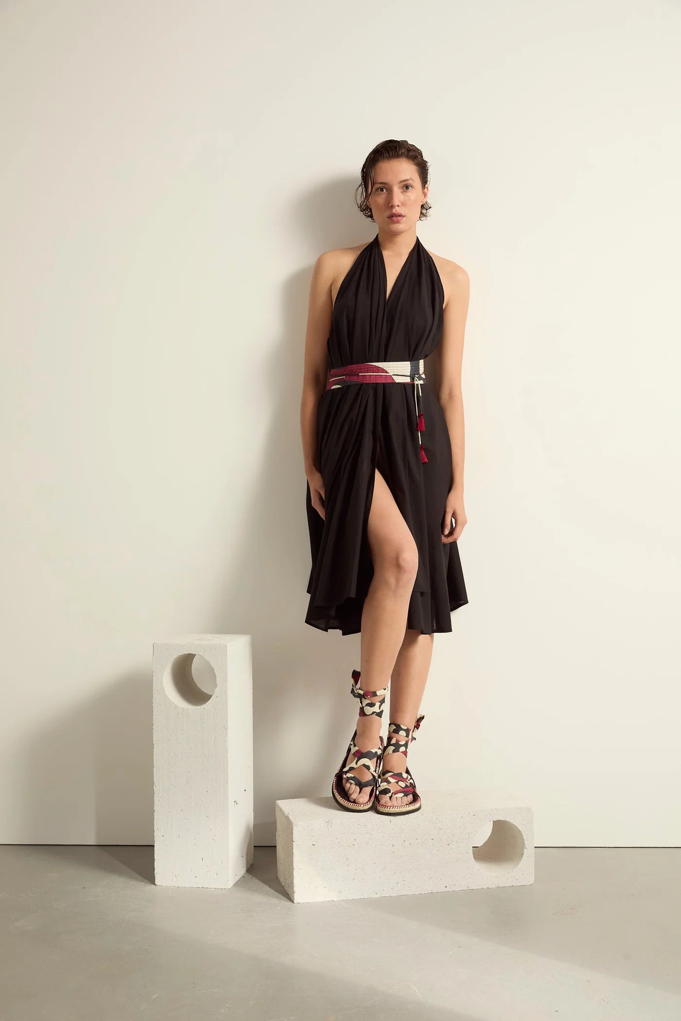 Robe Aline Mi Long Black