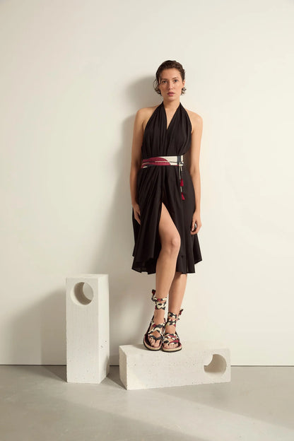 Robe Aline Mi Long Black