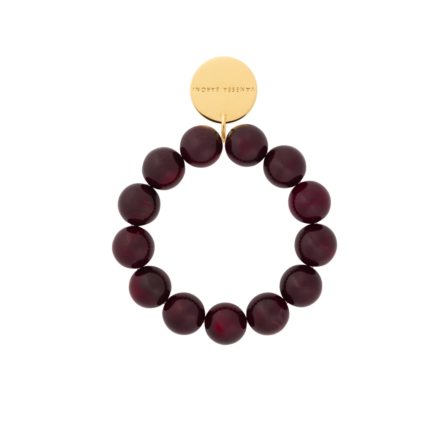 Bracelet Beads Flex Bordeaux Marble