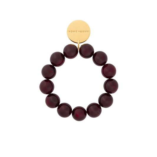 Bracelet Beads Flex Bordeaux Marble