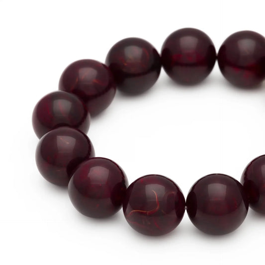 Bracelet Beads Flex Bordeaux Marble