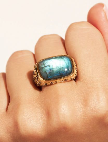 Bague Empreinte Labradorite