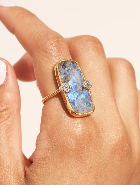 Bague Sangha Onyx Pierre De Lune