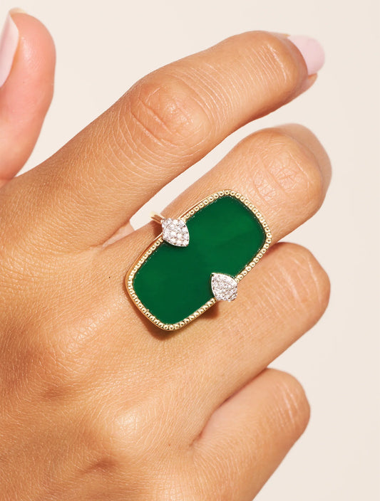 Bague Sangha Onyx Vert