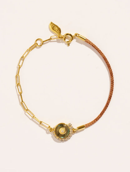 Bracelet Coquillage Beige Labradorite