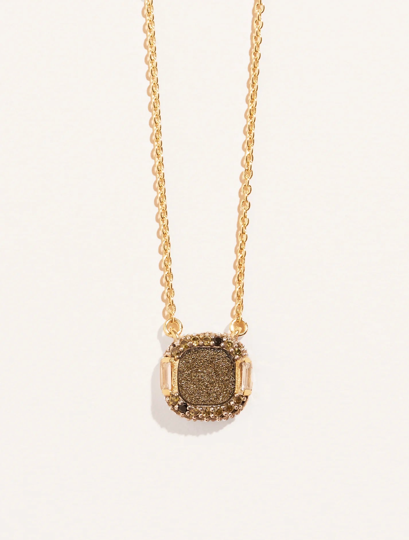 Collier Idylle Obsidienne Dorée