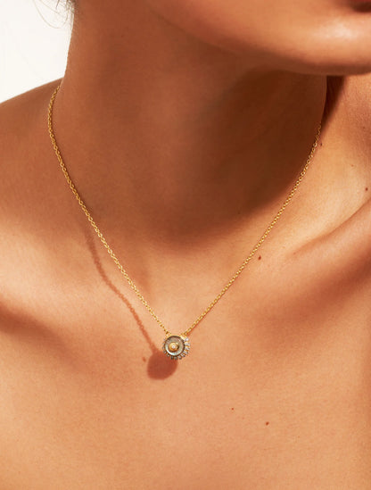 Collier Coquillage Labradorite