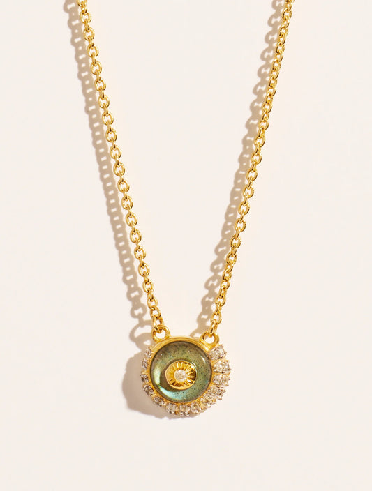 Collier Coquillage Labradorite