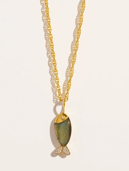Sautoir Poisson Labradorite