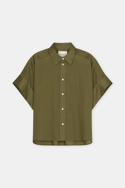 Chemise Turn Up Hunter Green