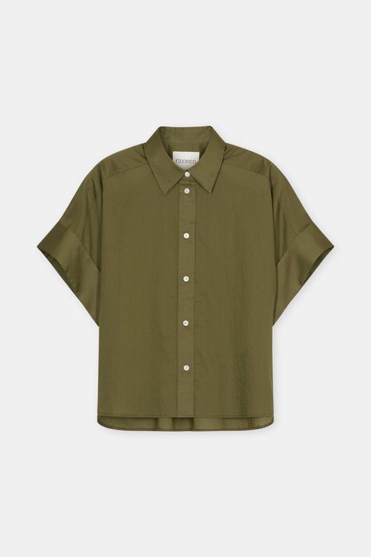 Chemise Turn Up Hunter Green
