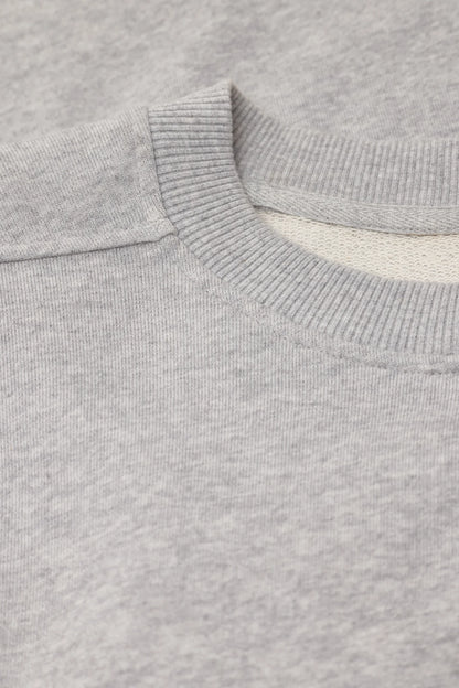 Sweat Froncé Gris Chiné Clair