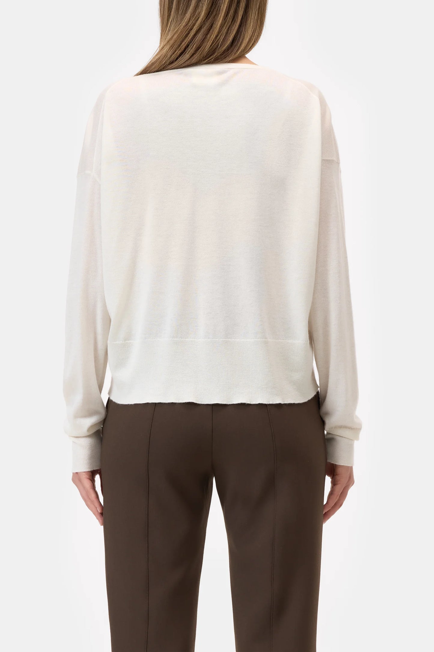 Cardigan Cropped V Witherit Beige