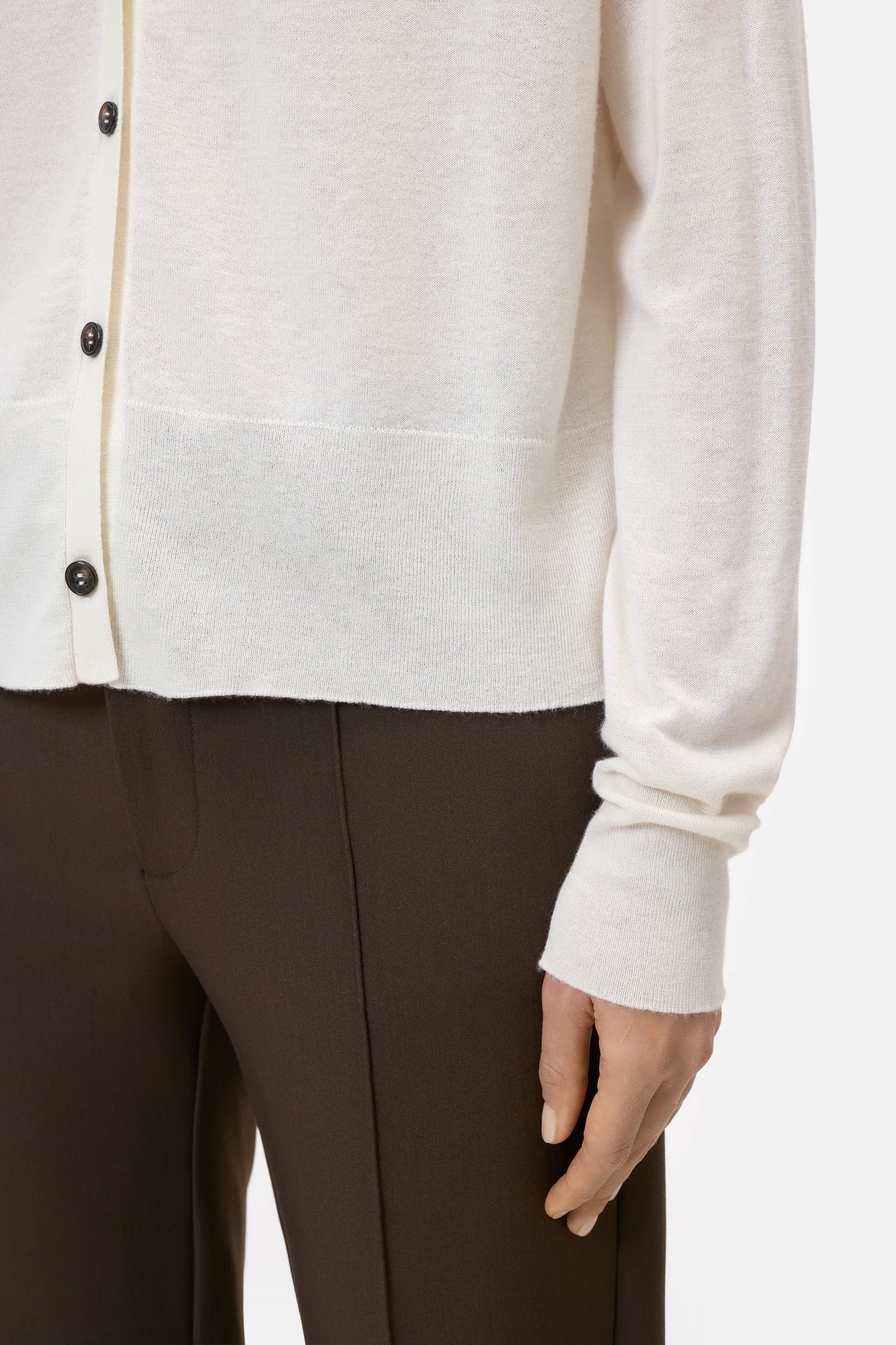 Cardigan Cropped V Witherit Beige
