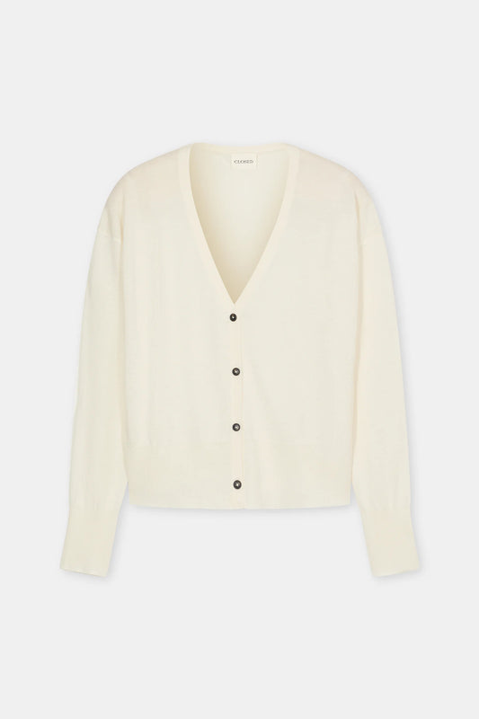 Cardigan Cropped V Witherit Beige