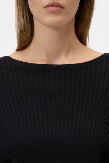 Pull Manches Chauve Souris Noir