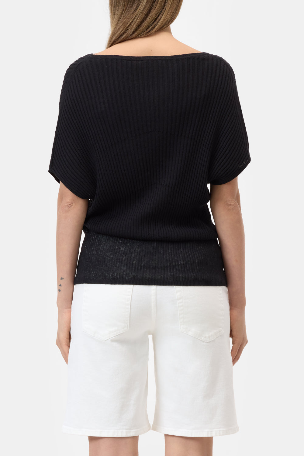 Pull Manches Chauve Souris Noir