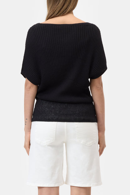 Pull Manches Chauve Souris Noir