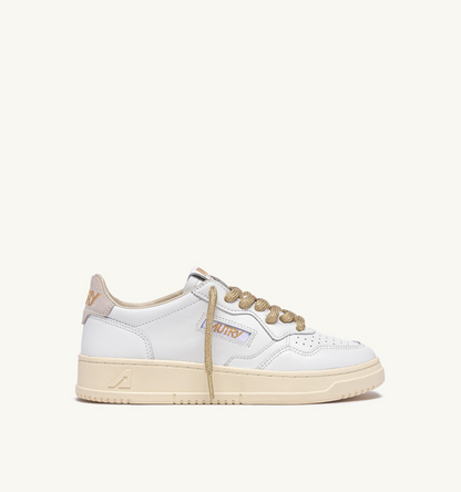 Baskets Medalist SW01 White Lurex Or