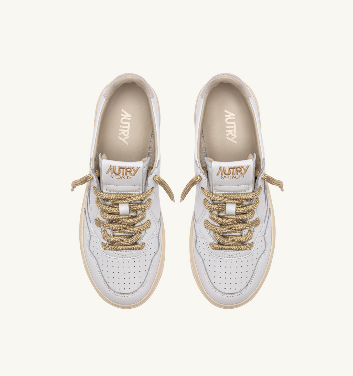Baskets Medalist SW01 White Lurex Or