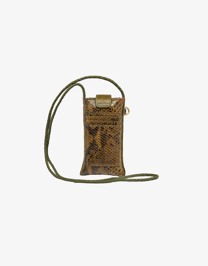 Etui Double Marcus Python Kaki