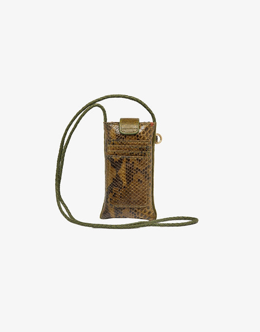 Etui Double Marcus Python Kaki