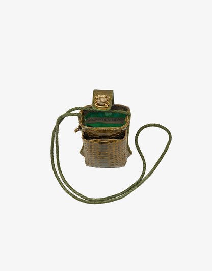 Etui Double Marcus Python Kaki