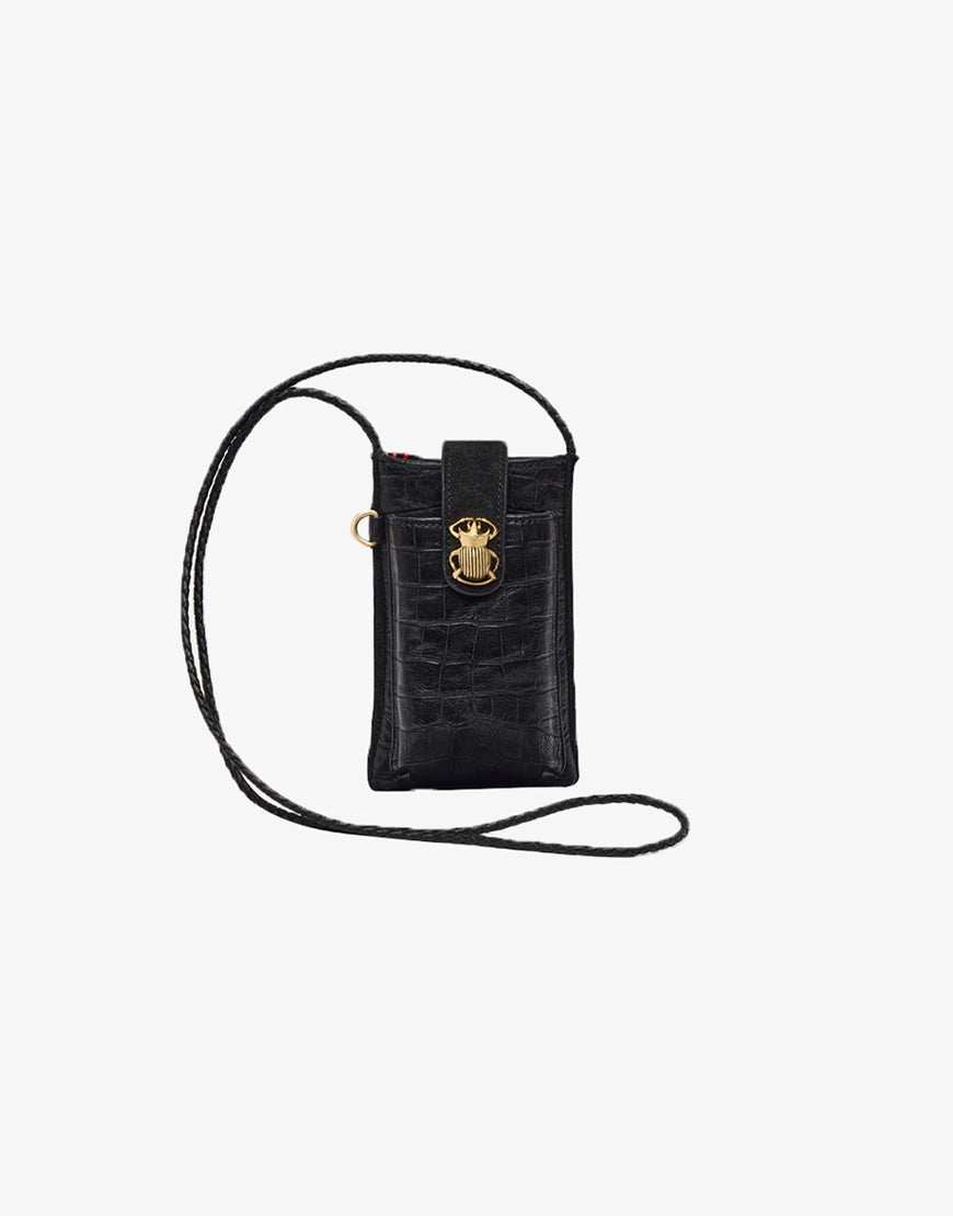 Etui Double Marcus Python Noir