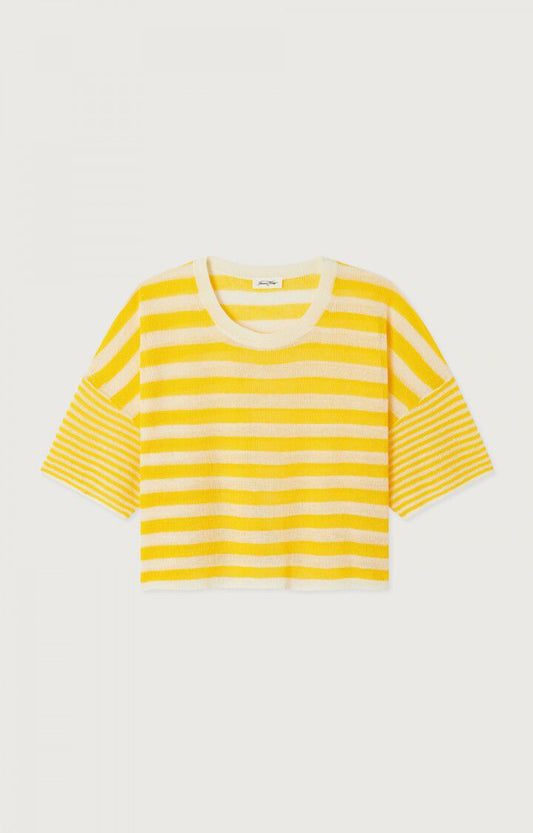 Pull Epaky Tournesol Rayé Ecru