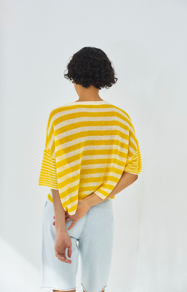 Pull Epaky Tournesol Rayé Ecru