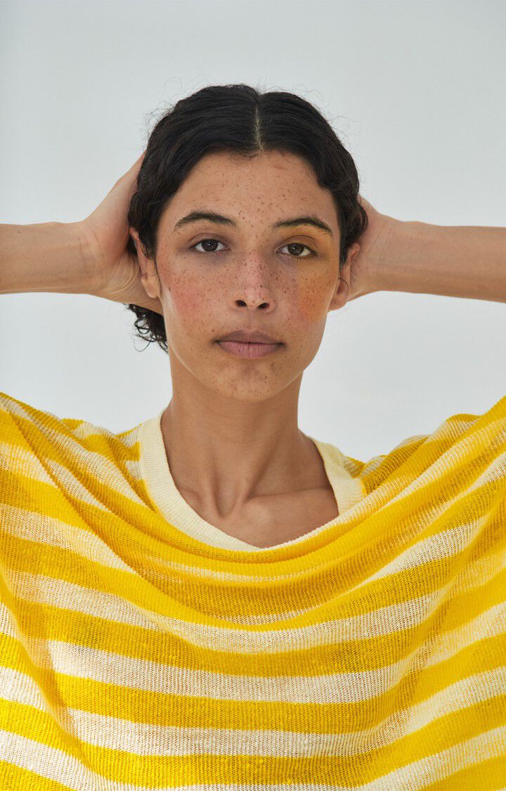 Pull Epaky Tournesol Rayé Ecru