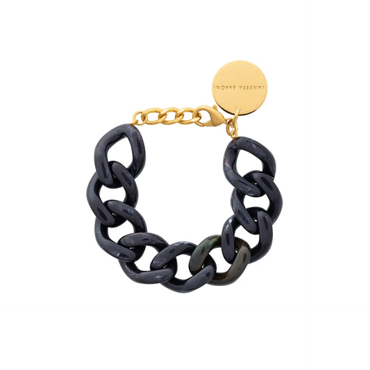 Bracelet Flat Black Universe Marble