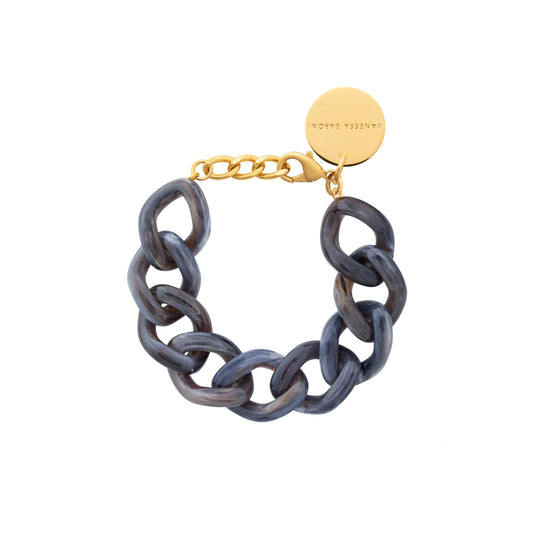 Bracelet Flat Blue Jeans Marble