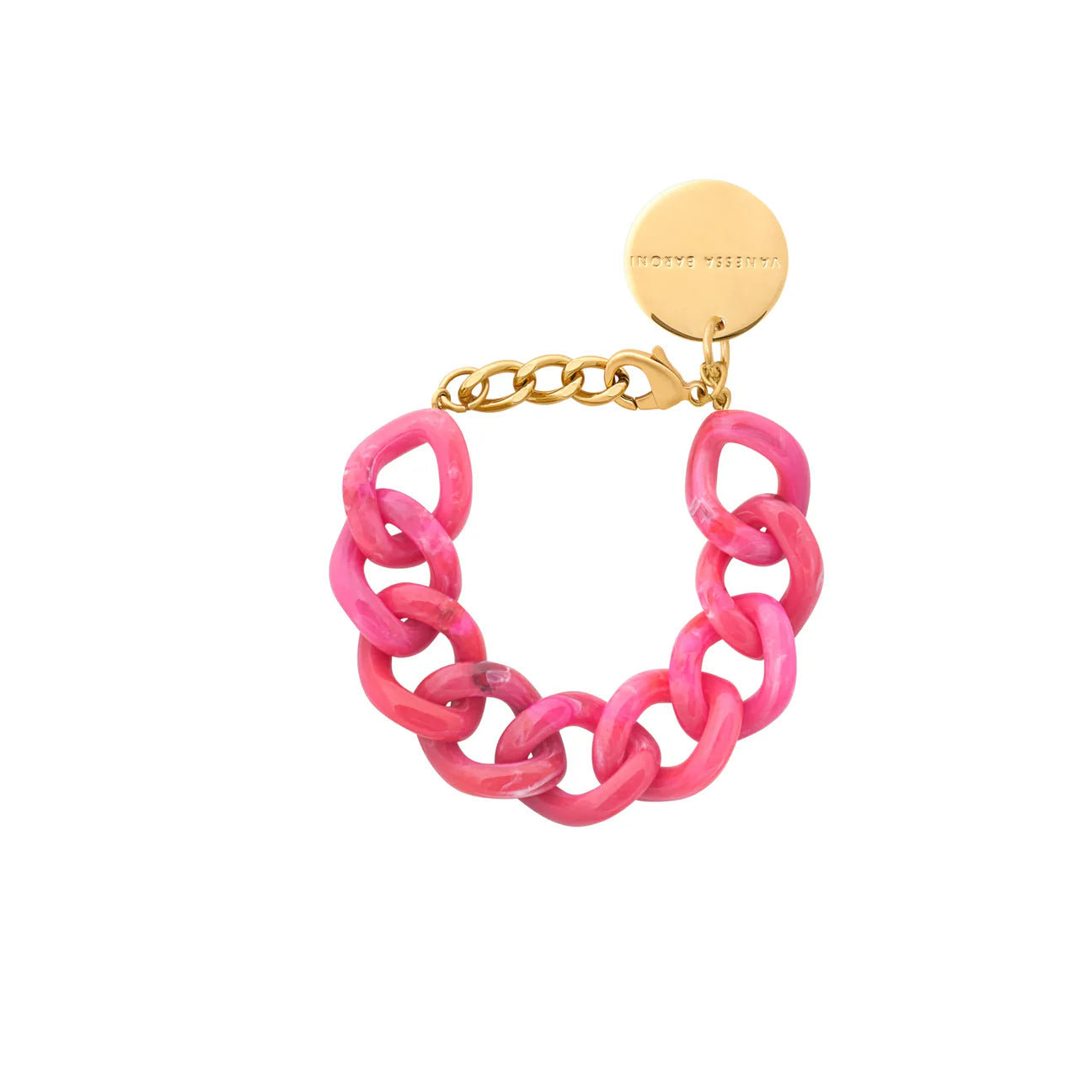Bracelet Flat Fushia Marble